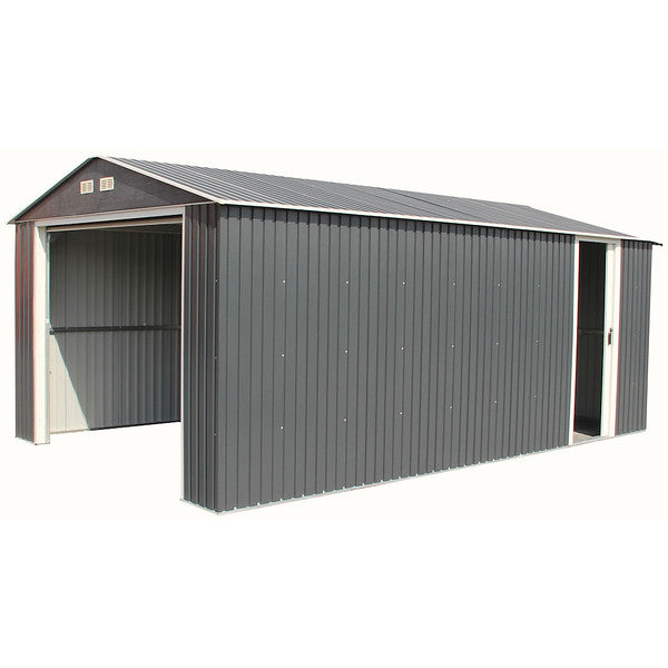 Garage Gray. World Building DuraMax Dark Sizes. Metal Different – Imperial Sheds DIY
