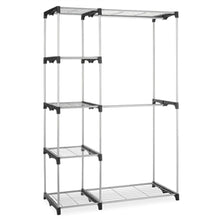 Freestanding Organizer Storage Unit with Hanging Rods