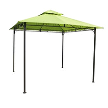 10Ft x 10Ft Weather Resistant Gazebo with Black Metal Frame Lime Green