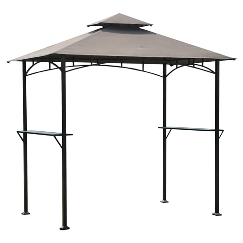 8-Ft x 5-Ft Steel Frame Outdoor Grilling Gazebo with Vent Top Canopy