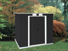 DuraMax 8'x4' Eco Pent Roof Metal Shed Dark Gray w/Off White