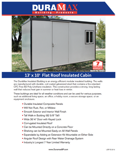 Duramax Flat Roof Insulated Building 3' Extension