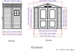 DuraMax 8'x6' Premier Series StoreAll Vinyl Shed with Foundation