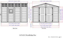 DuraMax 10.5'x13' Woodbridge Plus Vinyl Shed with Foundation